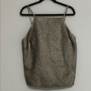 Abercrombie & Fitch Metallic Gold and Black Spaghetti Strap Tank